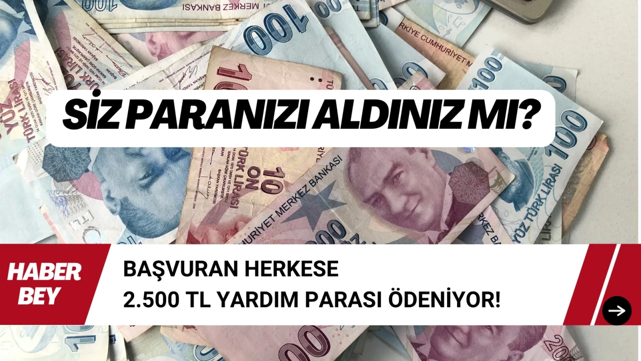 Başvuran Herkese 2.500 TL yardım parası ödeniyor! e-Devlet üzerinden Başvuru yapabilirsiniz.