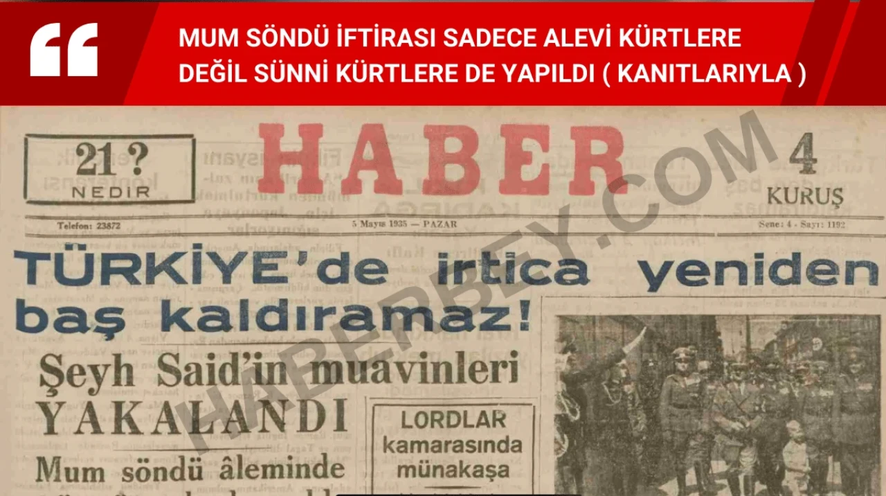 Mum söndü iftirası sadece Alevi Kürtlere değil Sünni Kürtlere de yapıldı ( KANITLARIYLA )