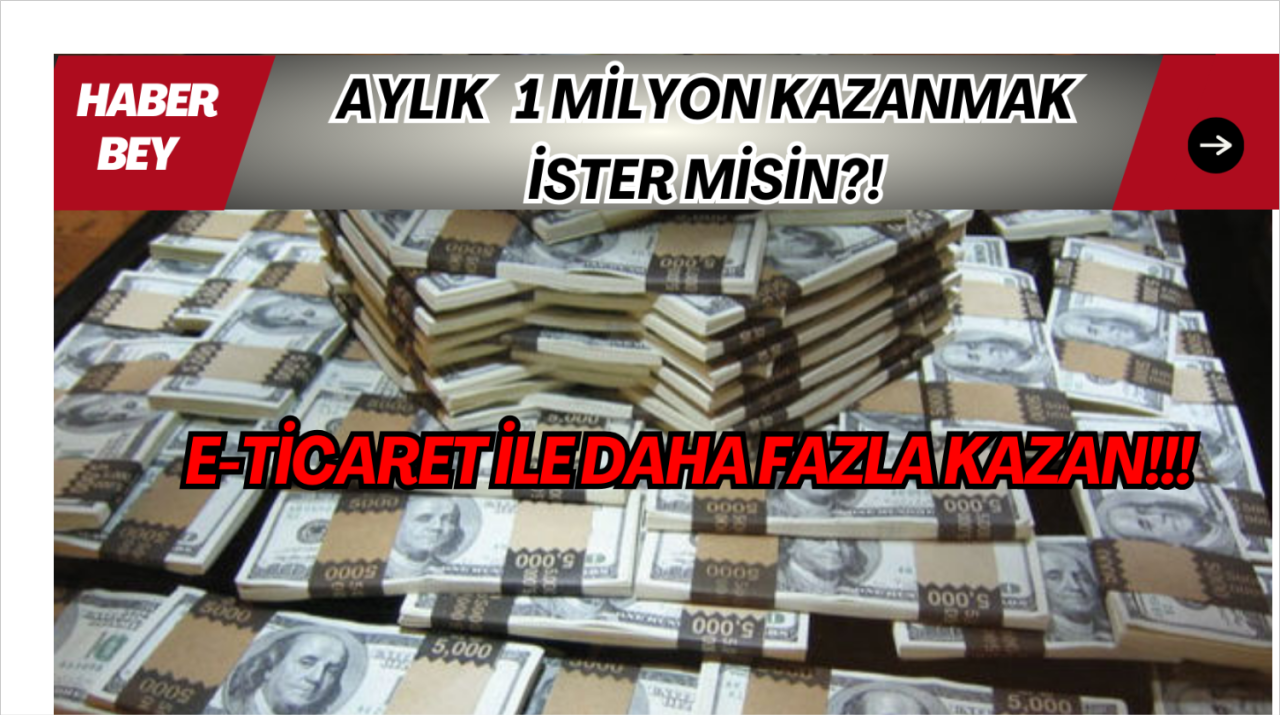 E-Ticaret ile Para Kazanma Yöntemleri: Aylık 1 Milyon Kazanma yöntemlerini ifşa ediyoruz...